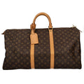 Louis Vuitton Keepall 55 Monogram Boston Bag Brown