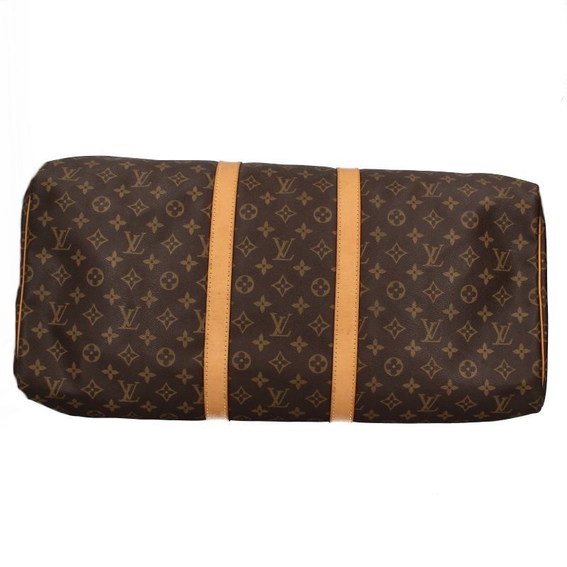 Louis Vuitton Keepall 55 Monogram Boston Bag Brown