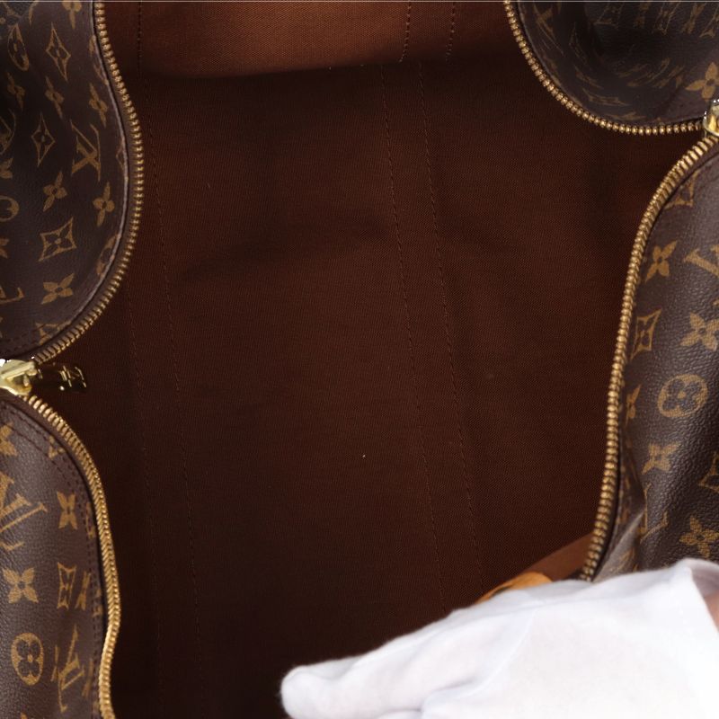 Louis Vuitton Keepall 55 Monogram Boston Bag Brown