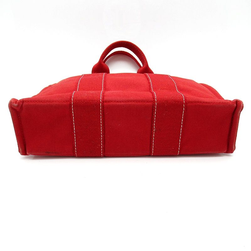 Hermes Deauville PM Canvas Tote Red