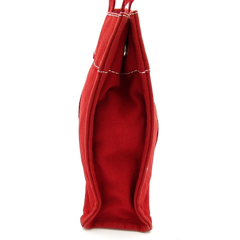 Hermes Deauville PM Canvas Tote Red