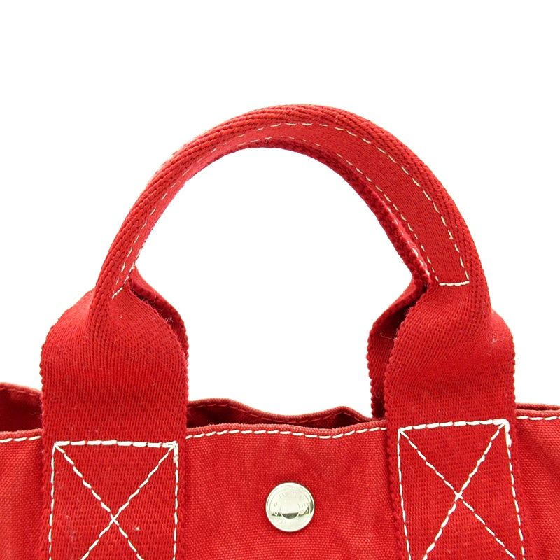 Hermes Deauville PM Canvas Tote Red