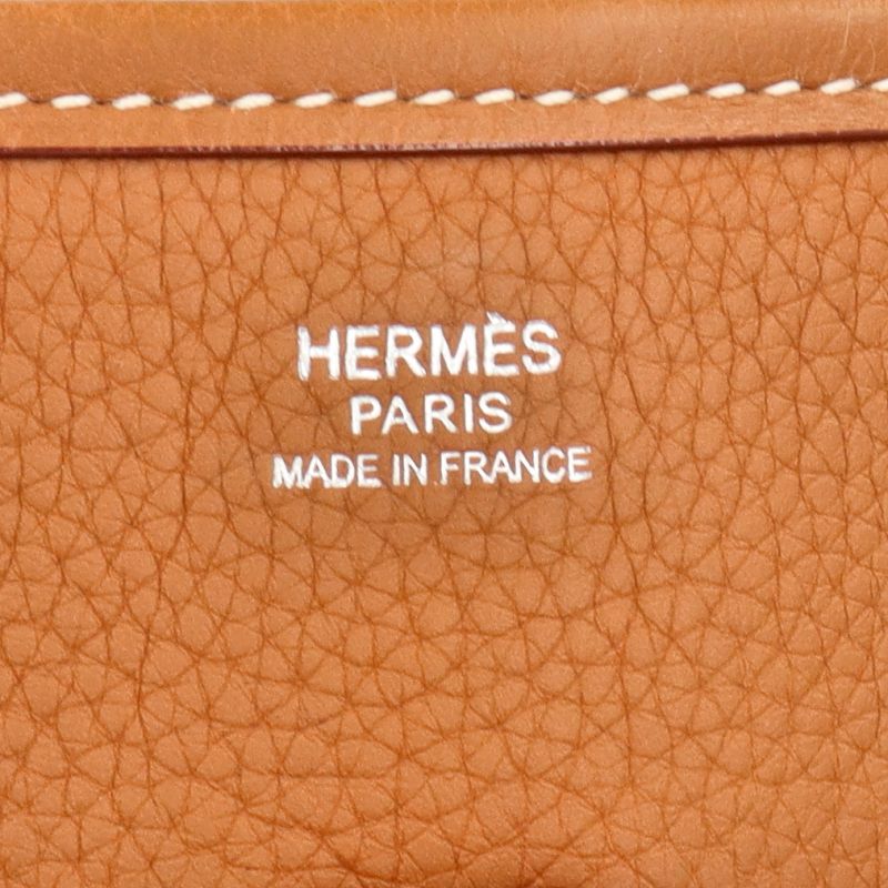 Hermes Evelyne 1 PM Taurillon Clemence Shoulder Bag Gold