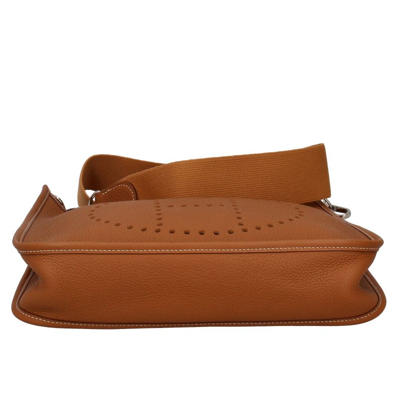 Hermes Evelyne 1 PM Taurillon Clemence Shoulder Bag Gold