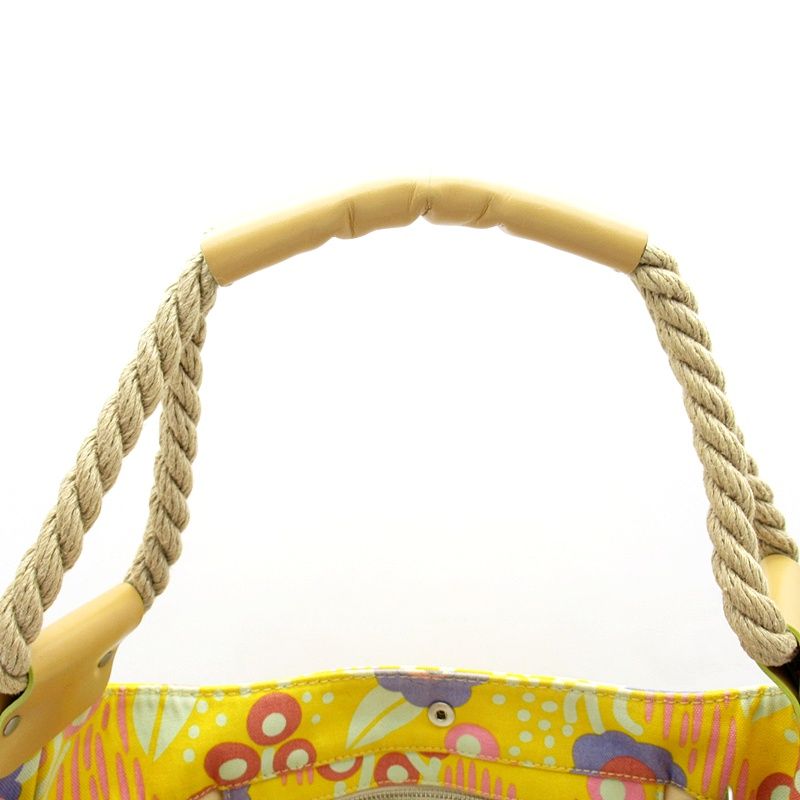 Chanel High Summer Shoulder Bag Canvas Yellow
