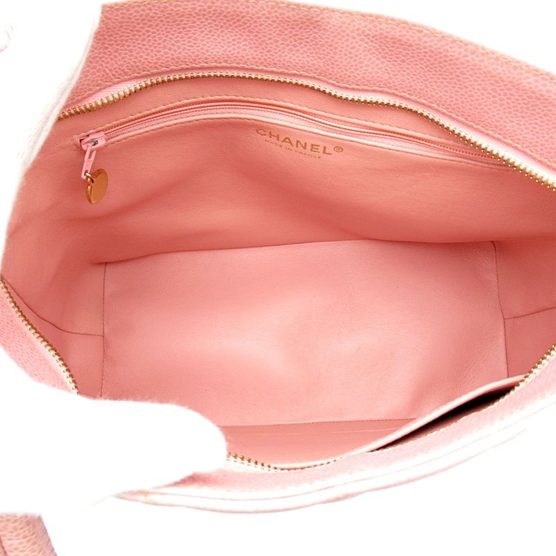 Chanel Medallion Tote Caviar Leather Pink