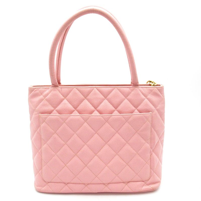 Chanel Medallion Tote Caviar Leather Pink