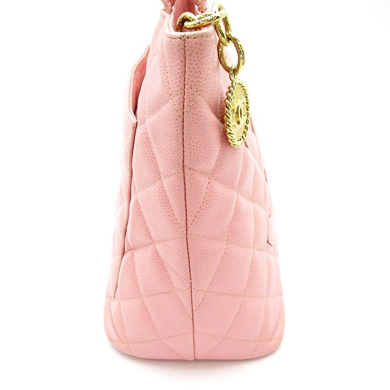 Chanel Medallion Tote Caviar Leather Pink