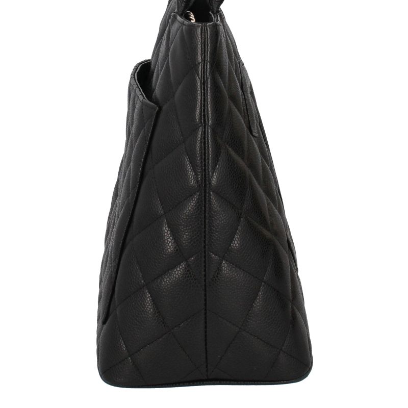 Chanel Medallion Tote Caviar Leather Handbag Black