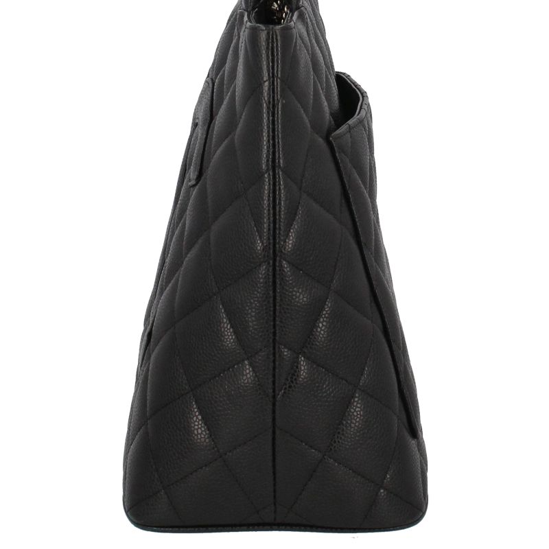Chanel Medallion Tote Caviar Leather Handbag Black