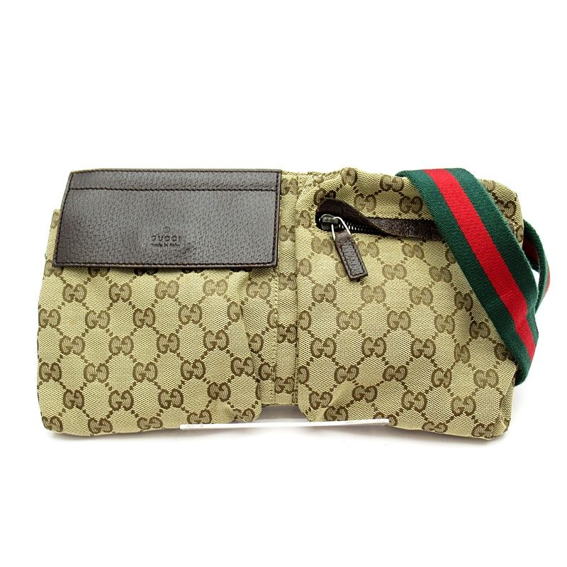 Gucci Waist Pouch GG Canvas Brown