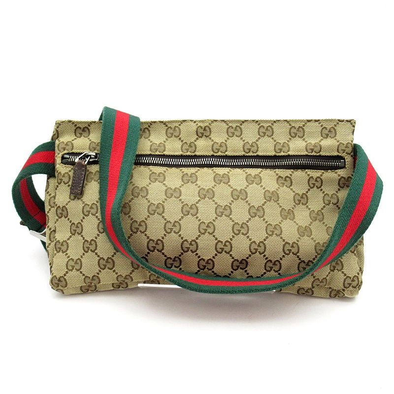 Gucci Waist Pouch GG Canvas Brown