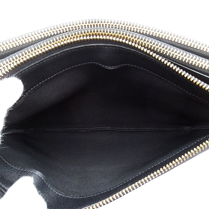 Celine Trio Large Shoulder Bag Leather Black