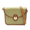 Celine Macadam Shoulder Bag Leather Brown
