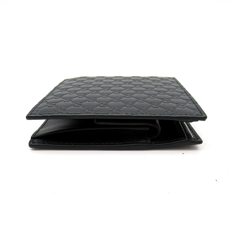 Gucci Bifold Wallet Micro Guccissima Black