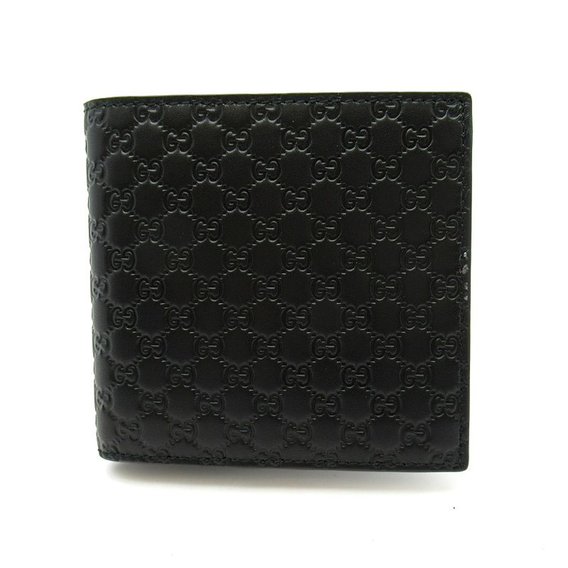 Gucci Bifold Wallet Micro Guccissima Black