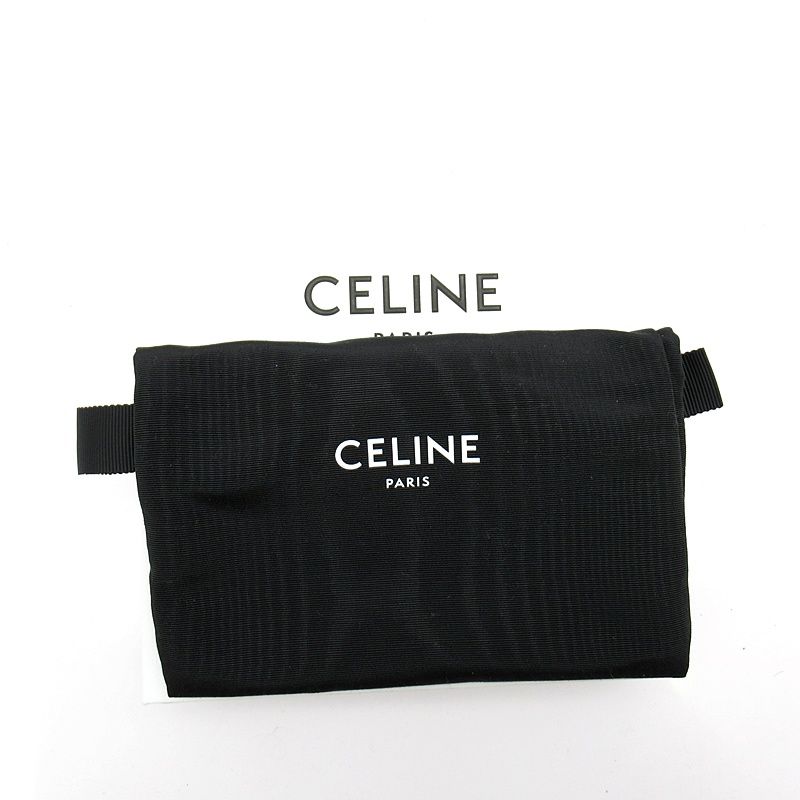 Celine Bifold Wallet Grained Calfskin Gray