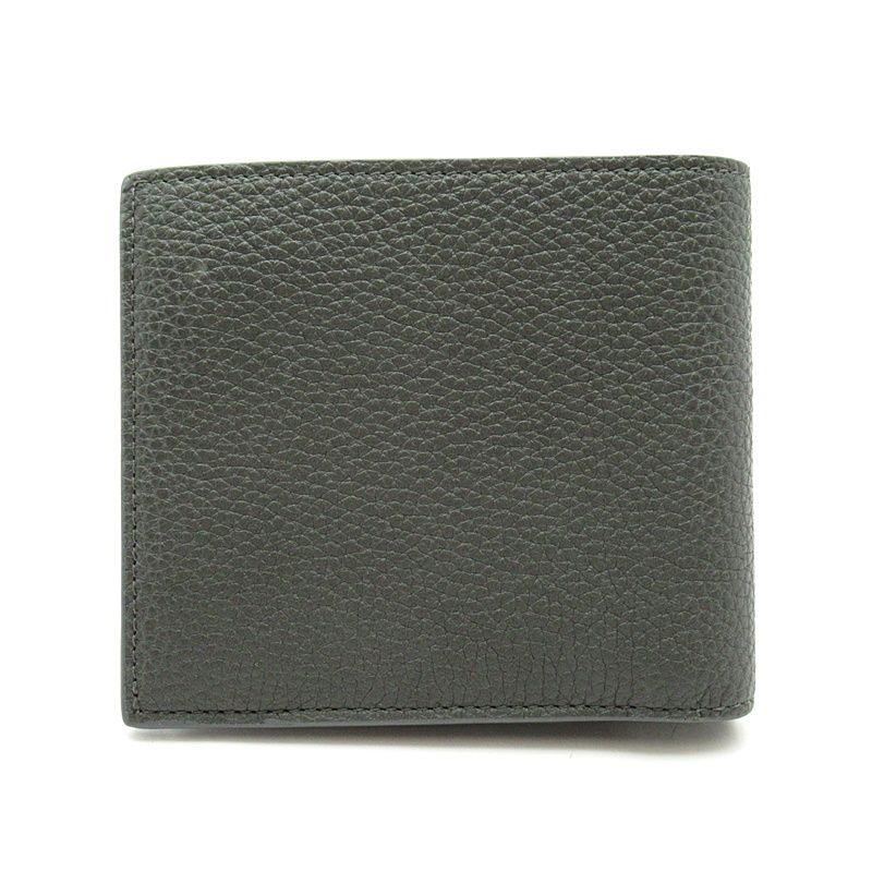 Celine Bifold Wallet Grained Calfskin Gray