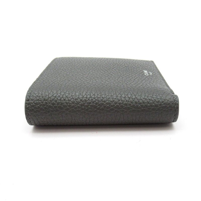 Celine Bifold Wallet Grained Calfskin Gray