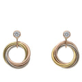 Cartier Trinity Earrings Diamond 18K 3 Colors