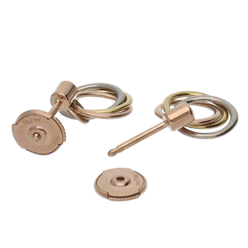 Cartier Trinity Earrings Diamond 18K 3 Colors