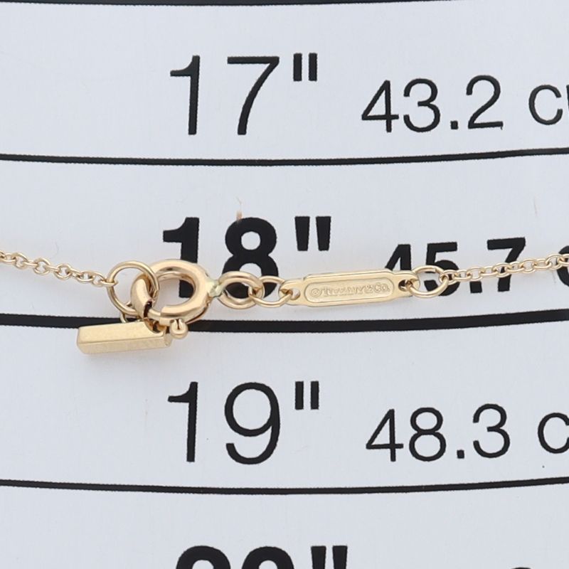 Tiffany & Co T Smile Small Diamond Necklace 18K Yellow Gold