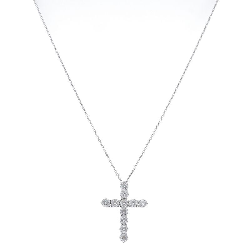 Tiffany & Co Large Cross Diamond Necklace