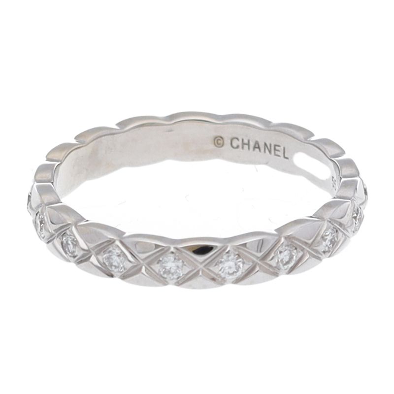 Chanel Coco Crush Full Diamond Ring 18K White Gold