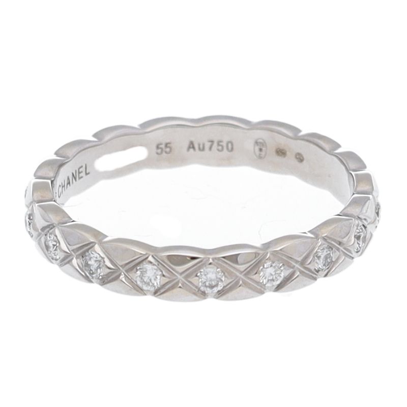 Chanel Coco Crush Full Diamond Ring 18K White Gold