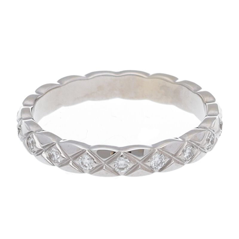 Chanel Coco Crush Full Diamond Ring 18K White Gold