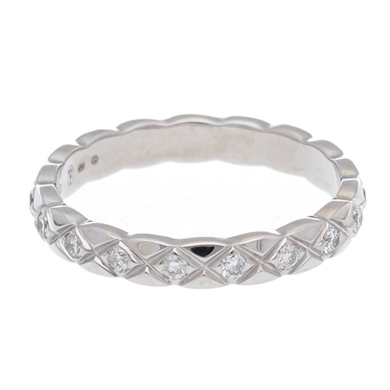 Chanel Coco Crush Full Diamond Ring 18K White Gold