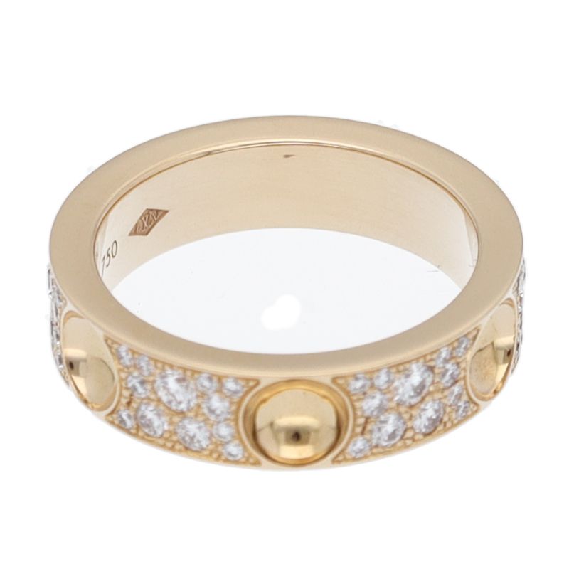 Louis Vuitton Petite Bag Empreinte Diamond Ring 18K Yellow Gold