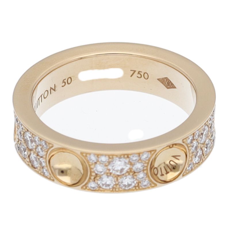 Louis Vuitton Petite Bag Empreinte Diamond Ring 18K Yellow Gold