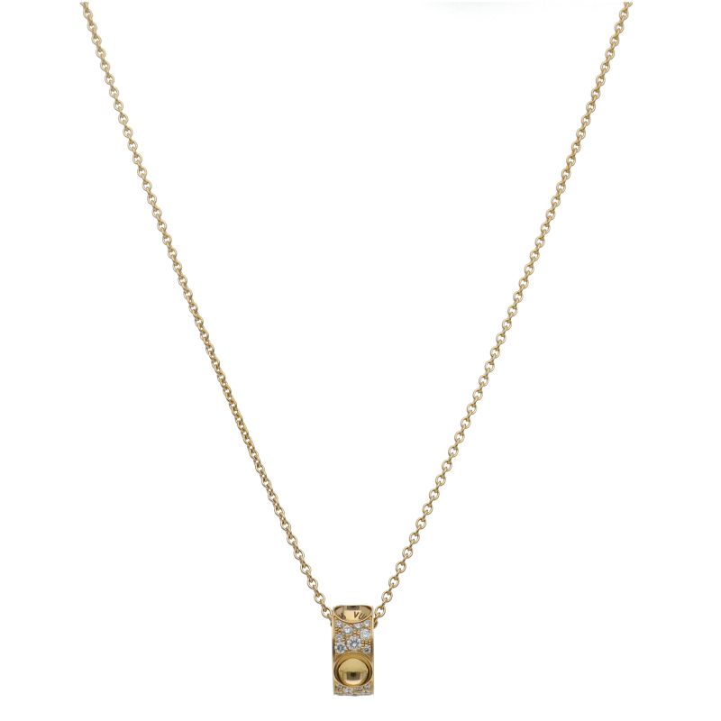 Louis Vuitton Pendentif Empreinte Diamond Necklace 18K Yellow Gold