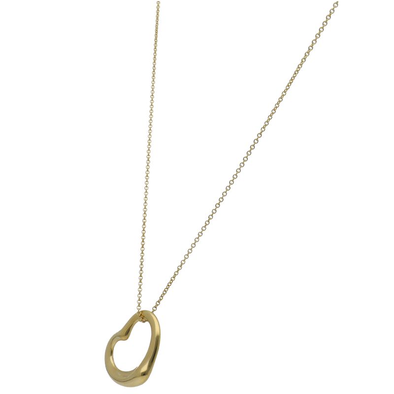 Tiffany & Co Open Heart Necklace 18K Yellow Gold