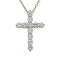Tiffany & Co Small Cross Diamond Necklace 18K Yellow Gold