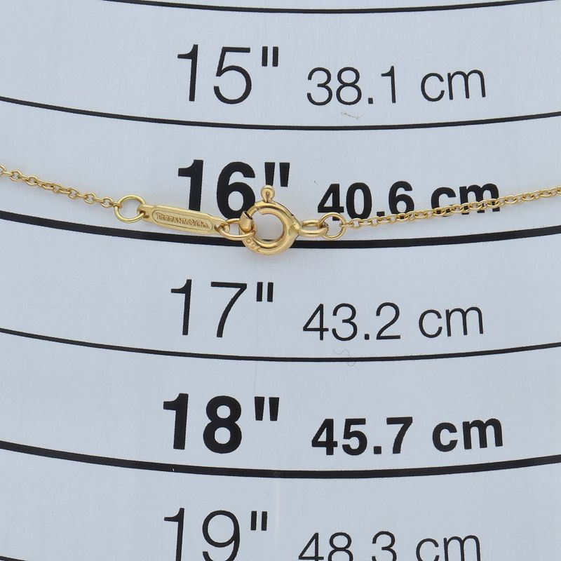 Tiffany & Co Small Cross Diamond Necklace 18K Yellow Gold