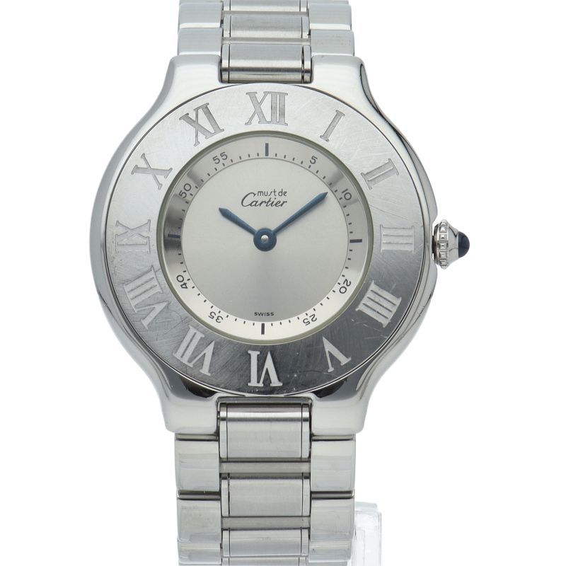 Cartier Must 21 Watch SS Silver Polished