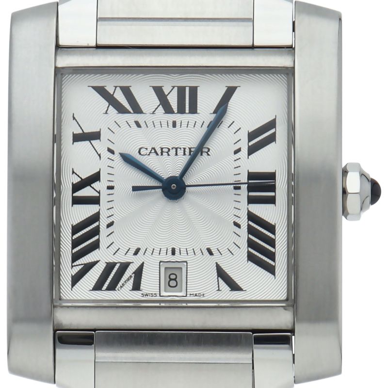 Cartier Tank Francaise LM Watch Auto Depth Box SS