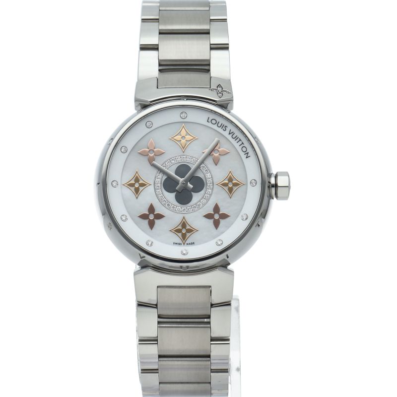 Louis Vuitton Tambour Watch Diamond Circle Shell 1