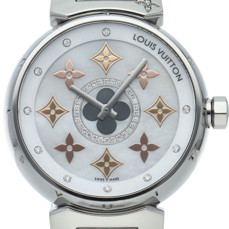 Louis Vuitton Tambour Watch Diamond Circle Shell 1