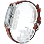 Hermes Nantucket Watch Diamond Bezel Shell Box SS