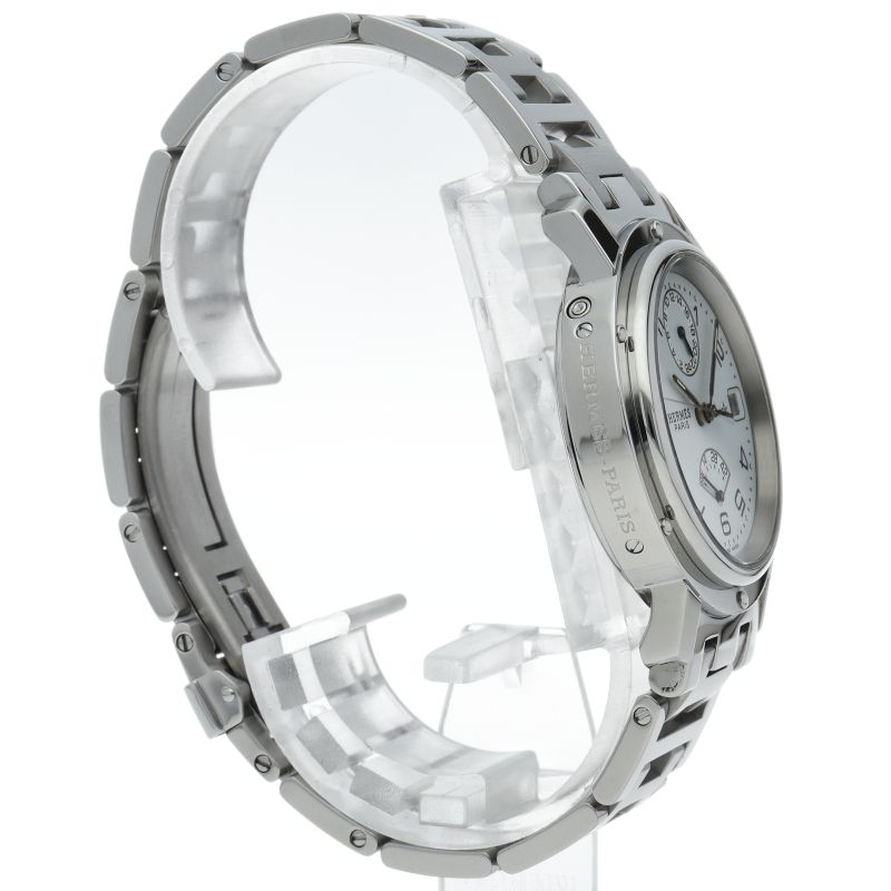 Hermes Clipper Gmt Power Reserve Auto Depth Overhauled SS Watch