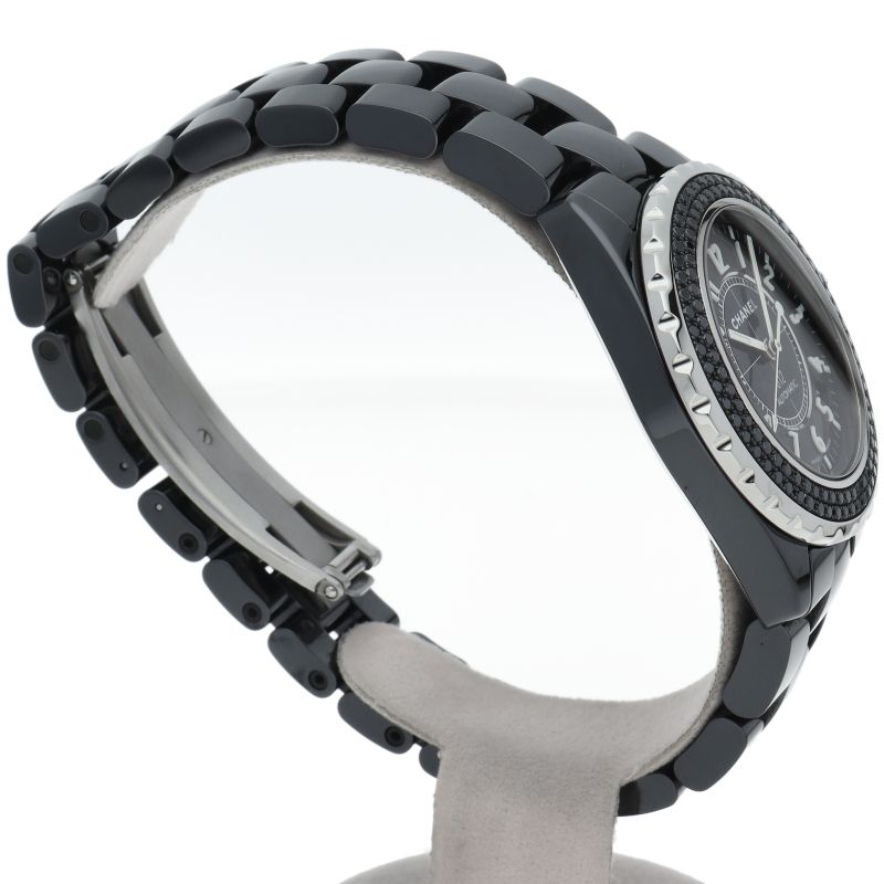 Chanel Watch Black Diamond Bezel Box Ceramic
