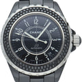Chanel Watch Black Diamond Bezel Box Ceramic
