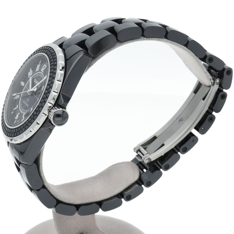 Chanel Watch Black Diamond Bezel Box Ceramic