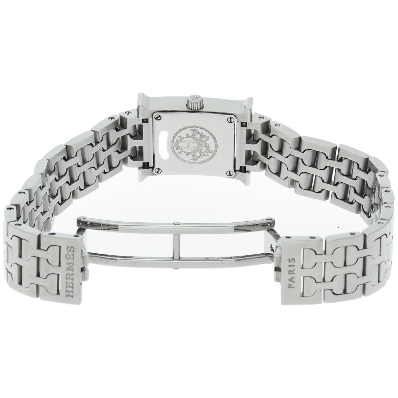 Hermes Watch Mini Diamond Bezel Shell Box SS