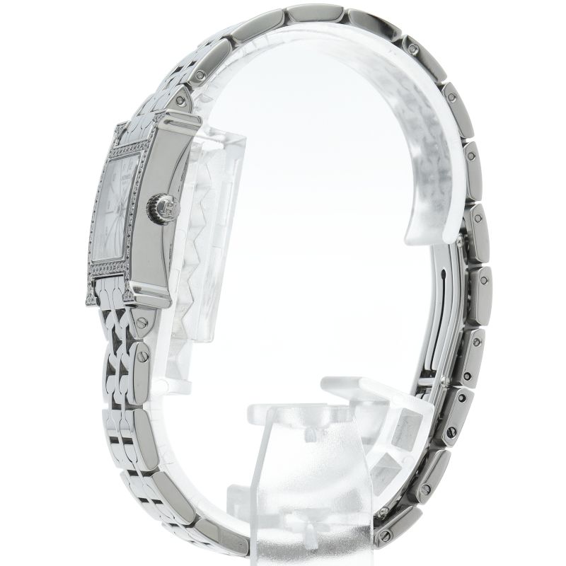 Hermes Watch Mini Diamond Bezel Shell Box SS