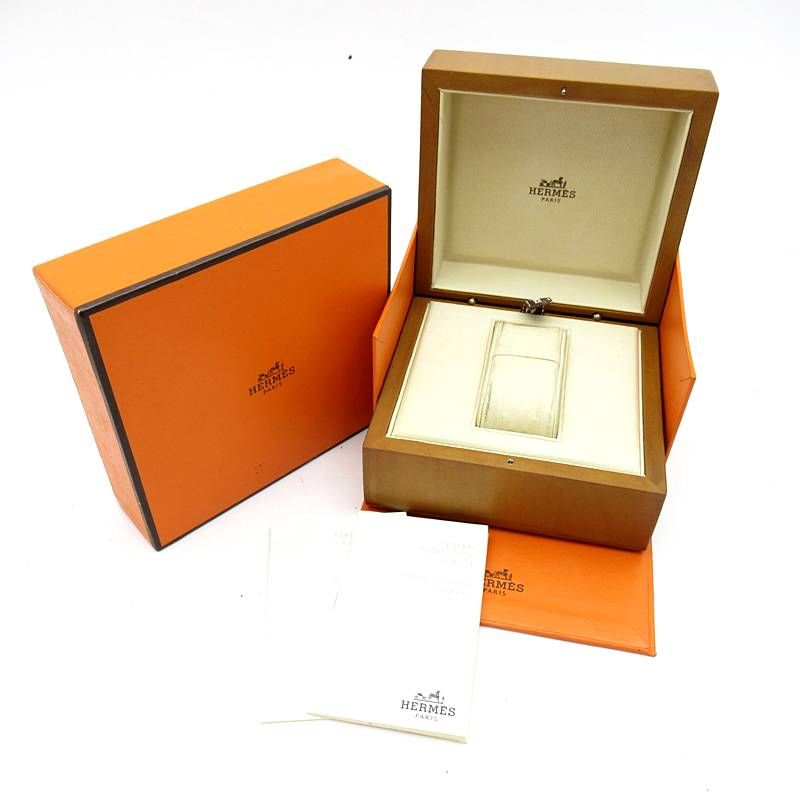 Hermes Watch Diamond Bezel Box SS Silver