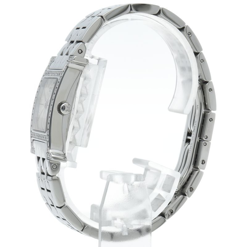 Hermes Watch Diamond Bezel Box SS Silver